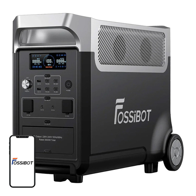 Pārnēsājamā elektrostacija FOSSIBOT F3600 Pro, 3600W (melna)