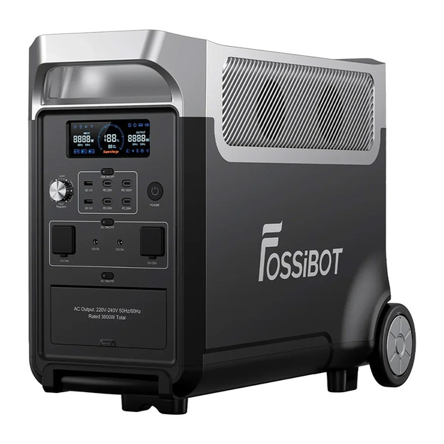 Pārnēsājamā elektrostacija FOSSIBOT F3600 Pro, 3600W (melna)