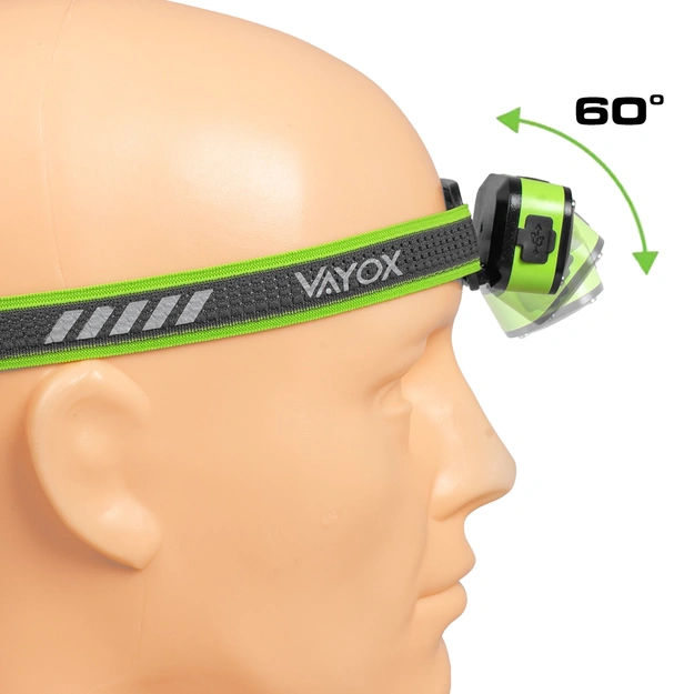 Rechargeable headlamp 2x5W 450lm 800mAh VA0453 Vayox