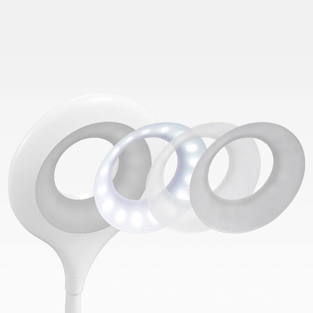Wozinsky Mini bezvadu LED lasī&scaron;anas lampa ar klipsi un USB-C kabeli &ndash; balta