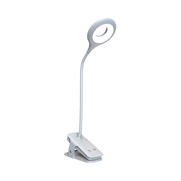Wozinsky Mini bezvadu LED lasī&scaron;anas lampa ar klipsi un USB-C kabeli &ndash; balta