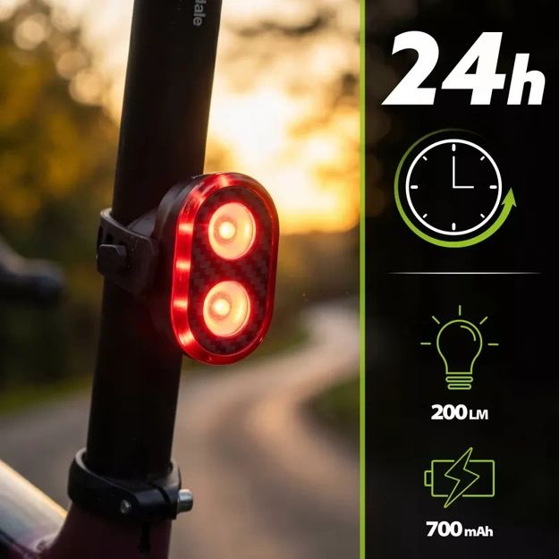 Vayox rear bicycle light 700mAh 200lm IPX6 VAR200