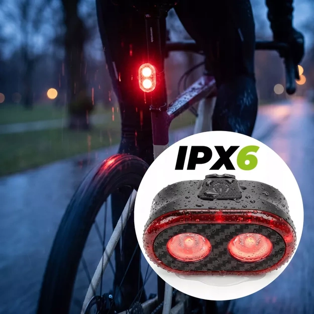Vayox rear bicycle light 700mAh 200lm IPX6 VAR200