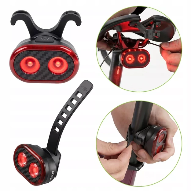 Vayox rear bicycle light 700mAh 200lm IPX6 VAR200