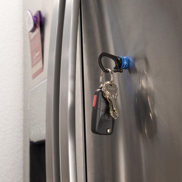 Nite Ize &ndash; SlideLock 360&deg; Magnetic Double Carabiner &ndash; Blue &ndash; MSBL-03-R7