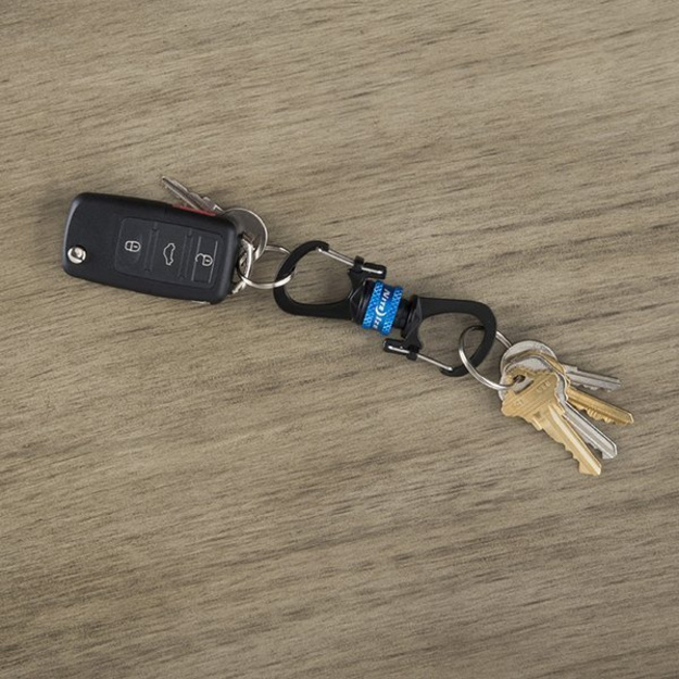 Nite Ize &ndash; SlideLock 360&deg; Magnetic Double Carabiner &ndash; Blue &ndash; MSBL-03-R7