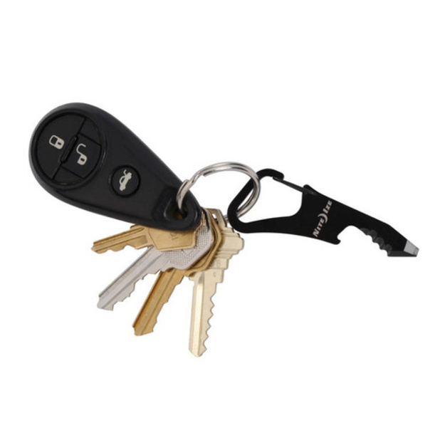 Nite Ize &ndash; DoohicKey ClipKey instrumentu komplekta karabīne &ndash; tērauds &ndash; melna &ndash; KMTCK-01-R3