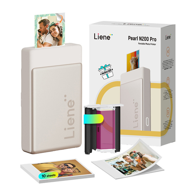 Liene Pearl N200 Pro 2x3  Portable Photo Printer (Gold)