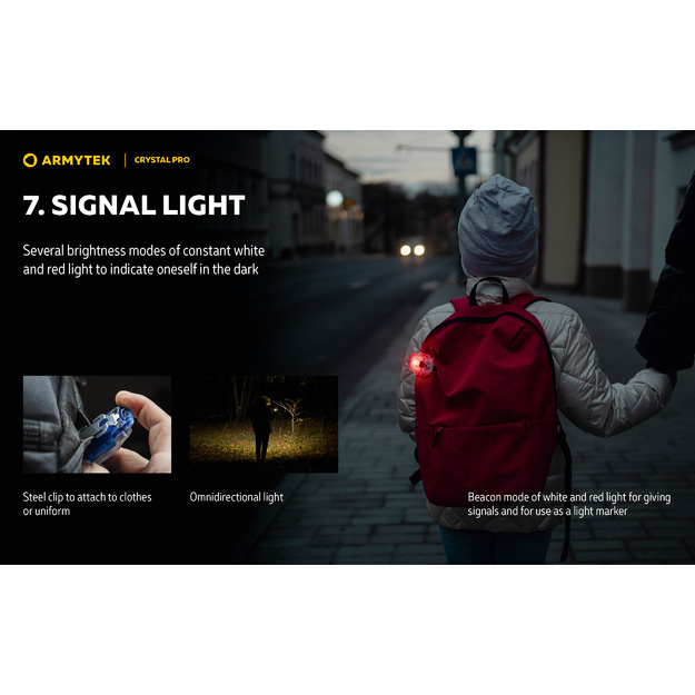Фонарик Armytek Crystal Pro, желтый, F07101Y