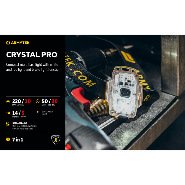 Фонарик Armytek Crystal Pro, желтый, F07101Y