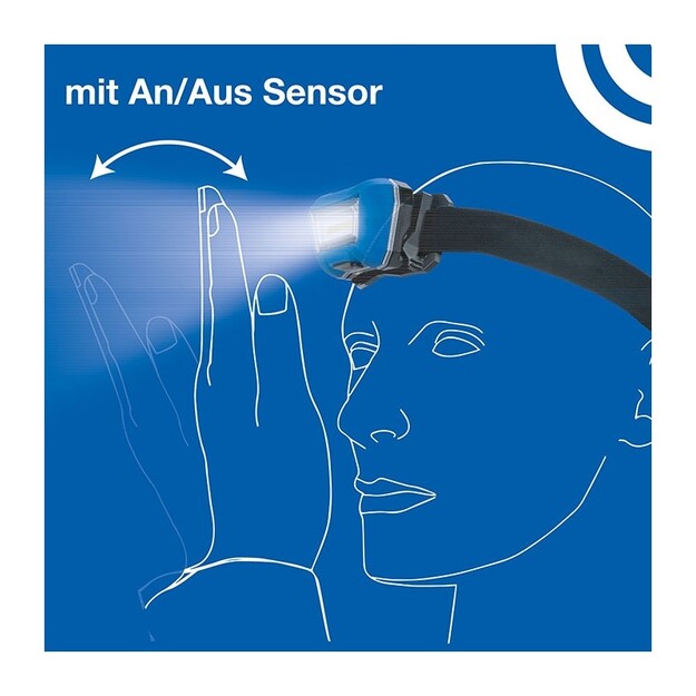 AS-SCHWABE uzlādējams priek&scaron;ējais lukturis ar HD200 LED sensoru