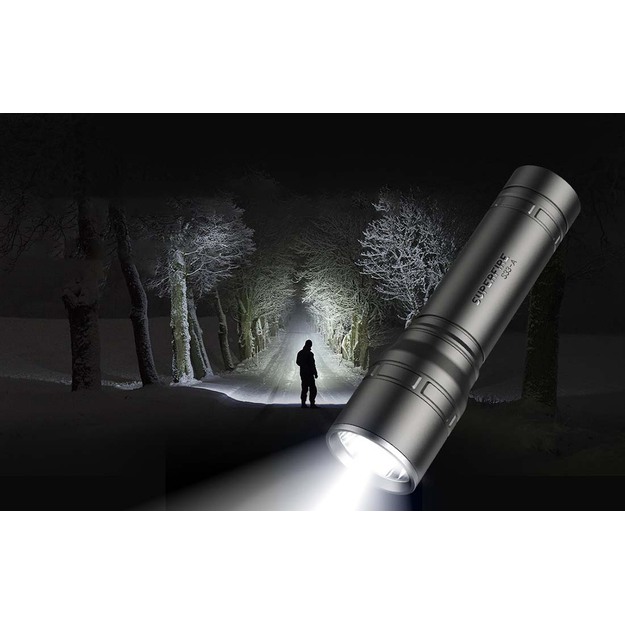 Rokas lukturītis Superfire S33-A, 124lm, USB (melns)