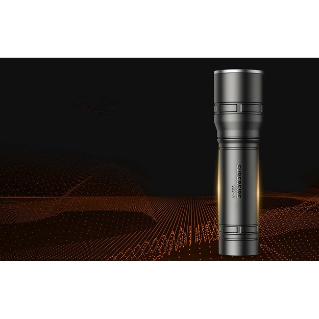 Rokas lukturītis Superfire S33-A, 124lm, USB (melns)