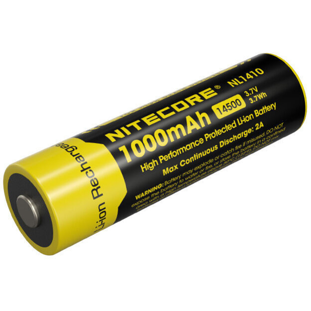 Nitecore 14500 NL1410 1000mAh 3.7V Li-ion Rechargeable Battery (B1)