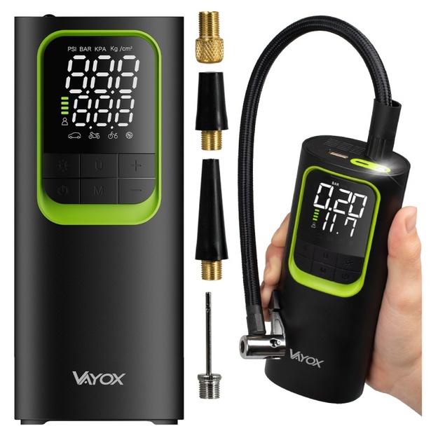 Rechargeable Air Pump with Powerbank Function 8000 mAh, VAYOX VA0410