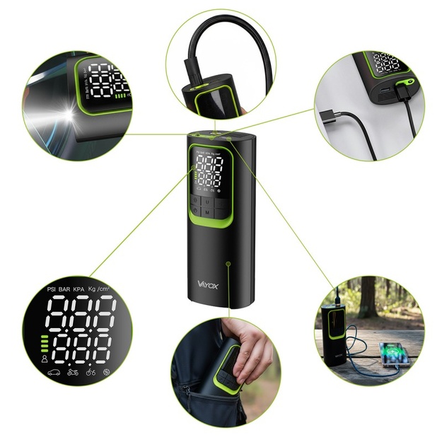 Rechargeable Air Pump with Powerbank Function 8000 mAh, VAYOX VA0410