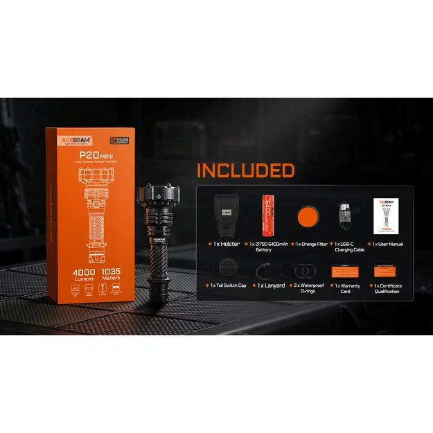 AceBeam P20 Mini Lukturis, 4000 lm