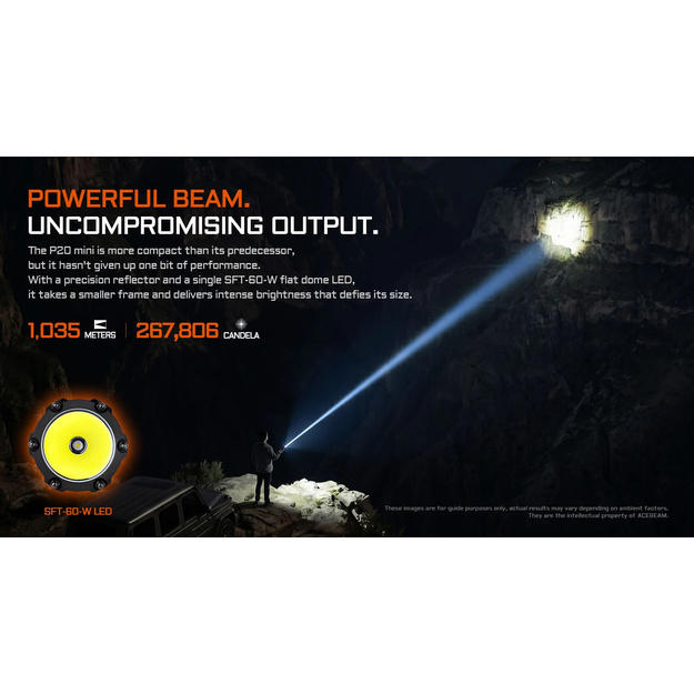 AceBeam P20 Mini Lukturis, 4000 lm