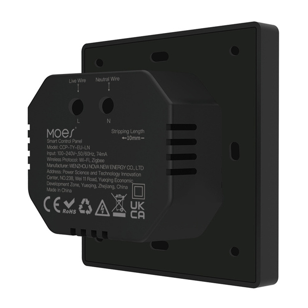 MOES CCP-TY-LN Wi-Fi/ZigBee Control Panel with 4  LCD Display