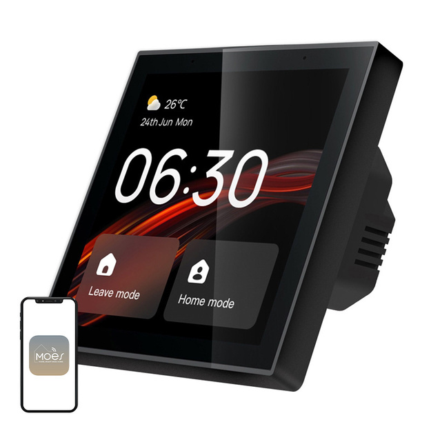 MOES CCP-TY-LN Wi-Fi/ZigBee Control Panel with 4  LCD Display