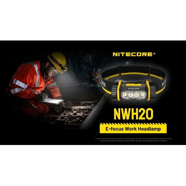 Fokusējams galvas lukturis &bdquo;Nitecore NWH20 UHE&ldquo;, 600 lm
