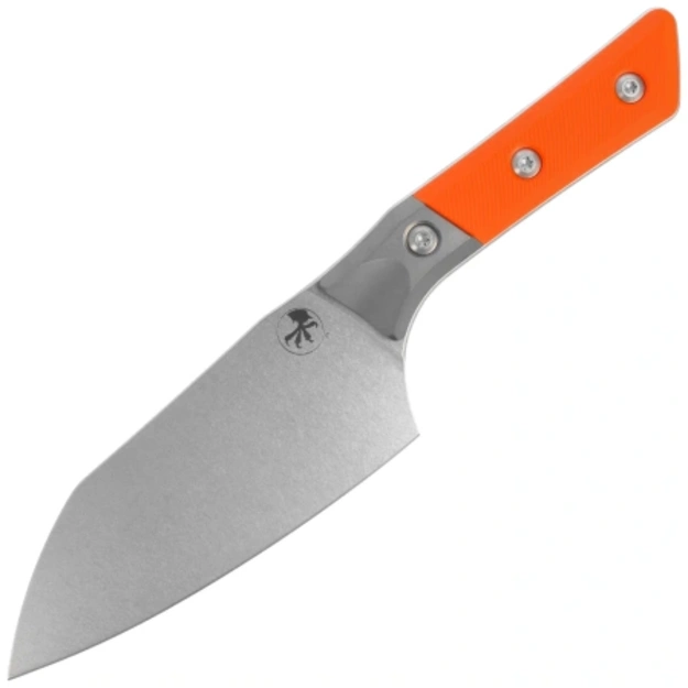 Microtech Santoku kitchen knife 6  Titanium Bolster/Ivory G10, Stonewashed M390MK 3200B-10IV
