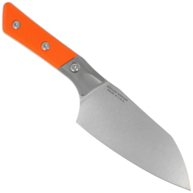 Microtech Santoku kitchen knife 6  Titanium Bolster/Ivory G10, Stonewashed M390MK 3200B-10IV