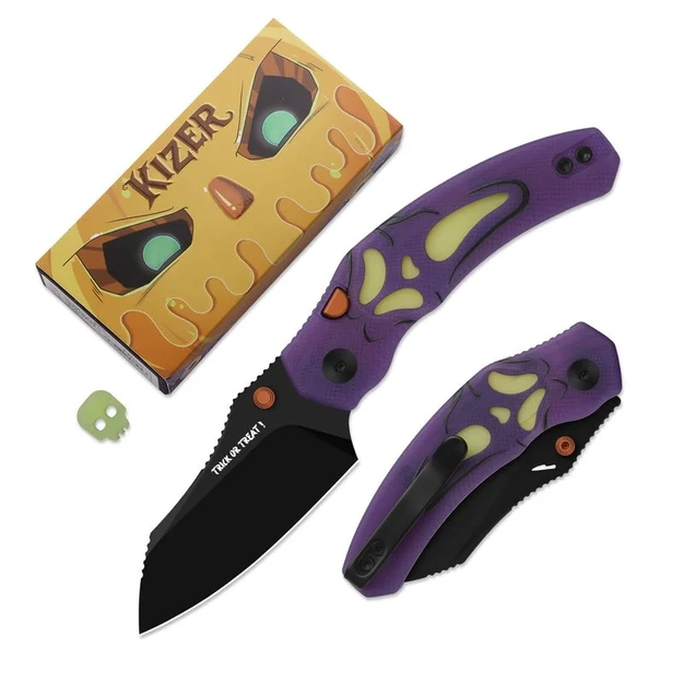 Kizer Mini Bulldog Halloween Purple GID Scream saliekamais nazis, 01KI763