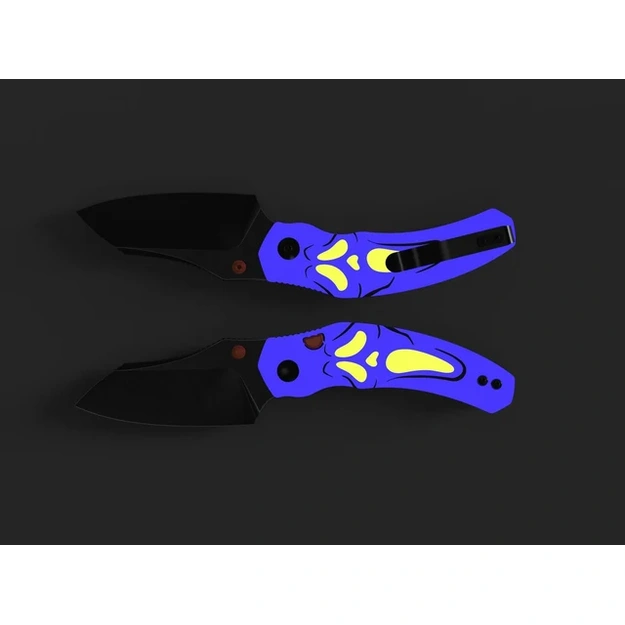 Kizer Mini Bulldog Halloween Purple GID Scream saliekamais nazis, 01KI763