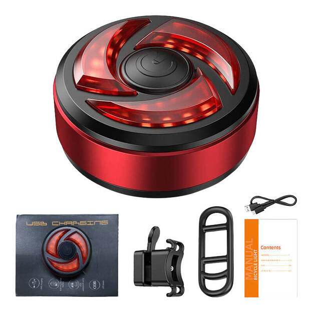 Aizmugurējais velosipēda lukturis Superfire BTL02, USB, 330 mAh