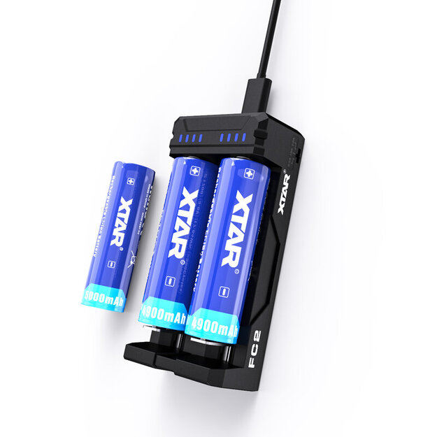 XTAR FC2 lādētājs Li-Ion un NiMh / NiCd akumulatoriem