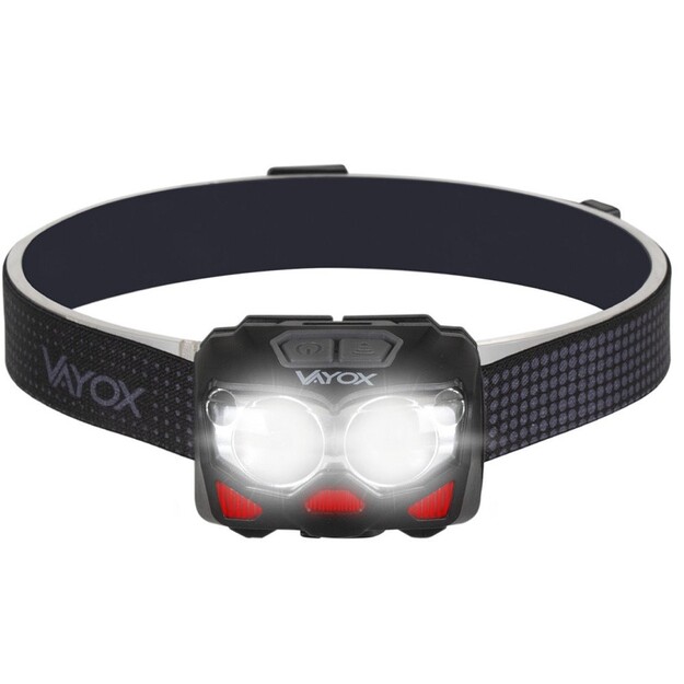 VAYOX uzlādējama galvas lampa ar kustības detektoru 500lm VA0078