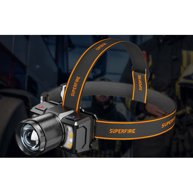 Superfire HL25 lukturītis, 700lm, USB-C