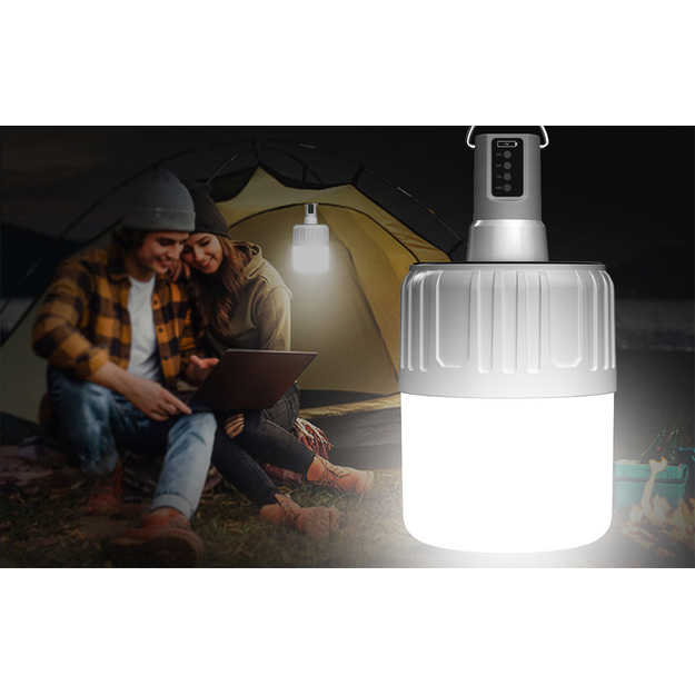 Superfire T26-S kempinga lampa ar saules paneli 500lm