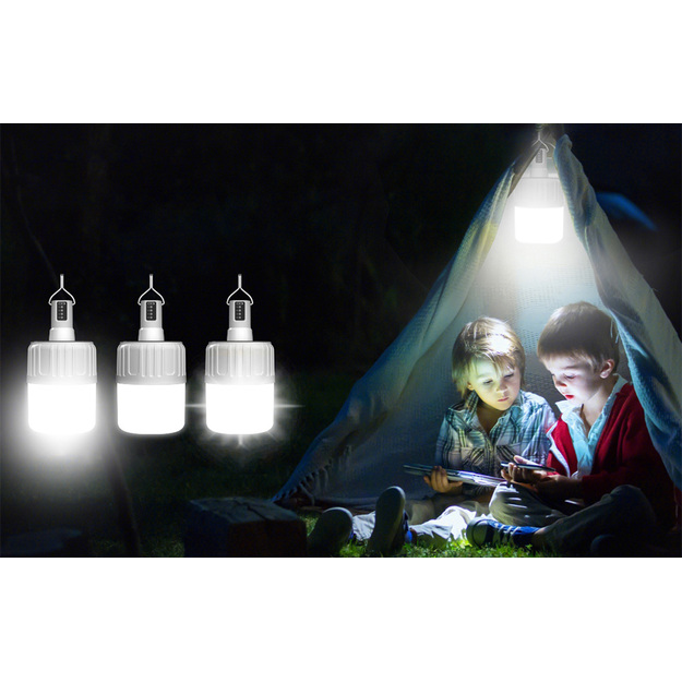 Superfire T26-S kempinga lampa ar saules paneli 500lm