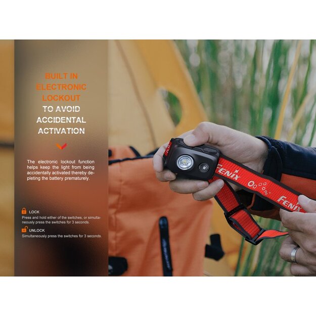 Fenix HL16 priek&scaron;ējais lukturis 450lm, melns