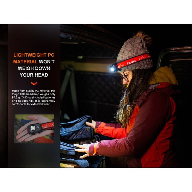 Fenix HL16 priek&scaron;ējais lukturis 450lm, melns