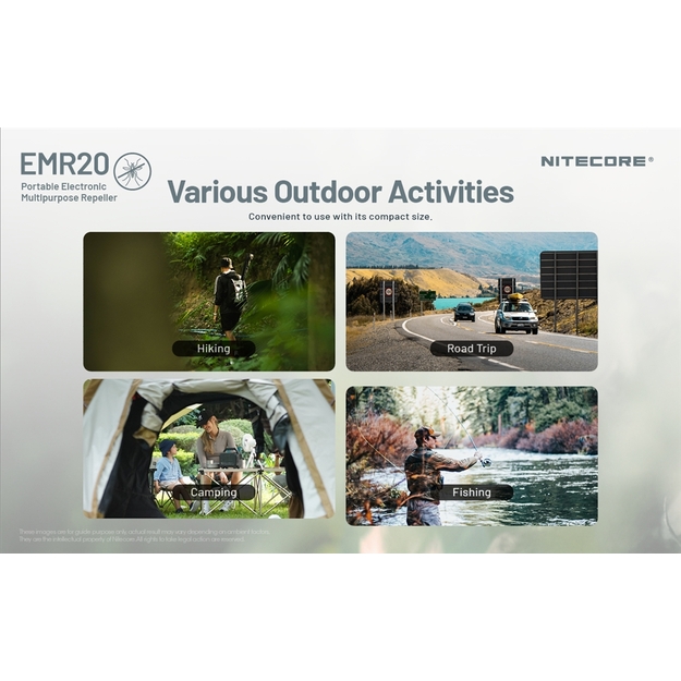 Nitecore EMR20 - moskītu atbaidītājs ar integrētu bateriju komplektu