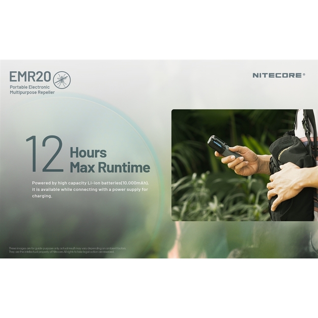 Nitecore EMR20 - moskītu atbaidītājs ar integrētu bateriju komplektu