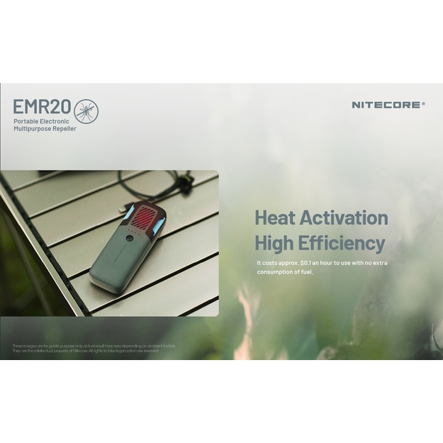 Nitecore EMR20 - moskītu atbaidītājs ar integrētu bateriju komplektu