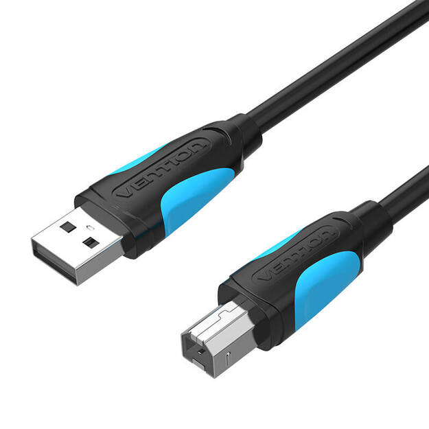 USB 2.0 A - USB-B printera kabelis Vention VAS-A16-B100, 1 m, melns