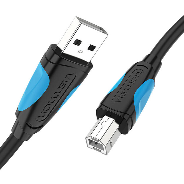 USB 2.0 A - USB-B printera kabelis Vention VAS-A16-B100, 1 m, melns
