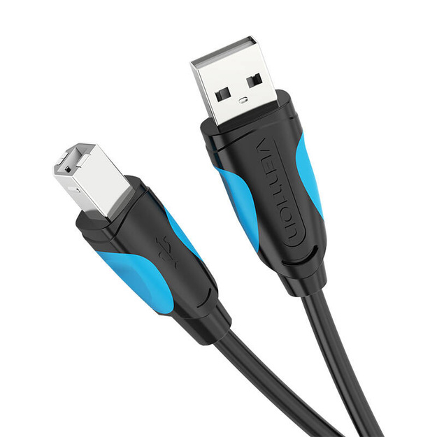 USB 2.0 A - USB-B printera kabelis Vention VAS-A16-B100, 1 m, melns