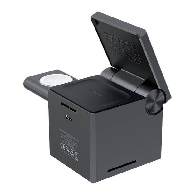 Choetech T632-F 3-in-1 15 W indukcijas lādētājs (melns)