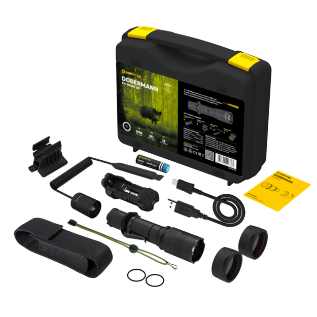 Armytek Dobermann 1000 lūmena 381 m medību komplekts