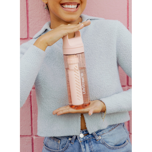 LifeStraw Go 2.2 travel bottle with filter 650 ml. Cherry Blossom Pink LGV422PKWW