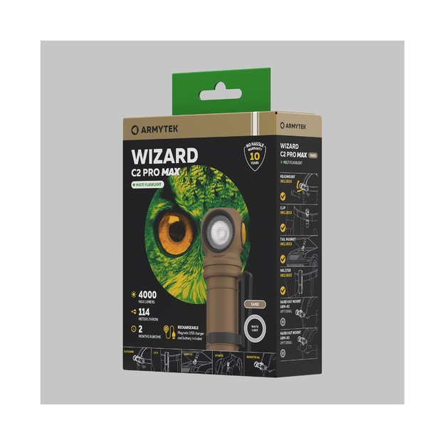 Armytek Wizard C2 Pro flashlight 3in1 2500lm Sand F08701CS