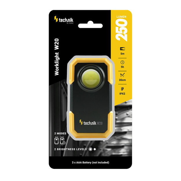 Technik W20 lukturītis COB 3xAAA (250 lūmeni)