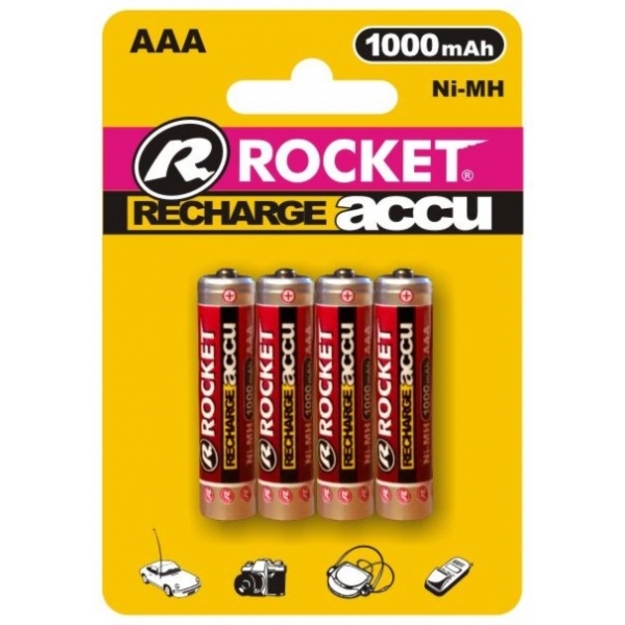 Rocket Accu 1000mAh AAA akumuliatorius, 4 vnt.