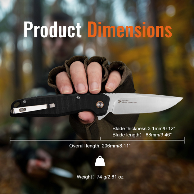 Ruike folding knife P873-MB